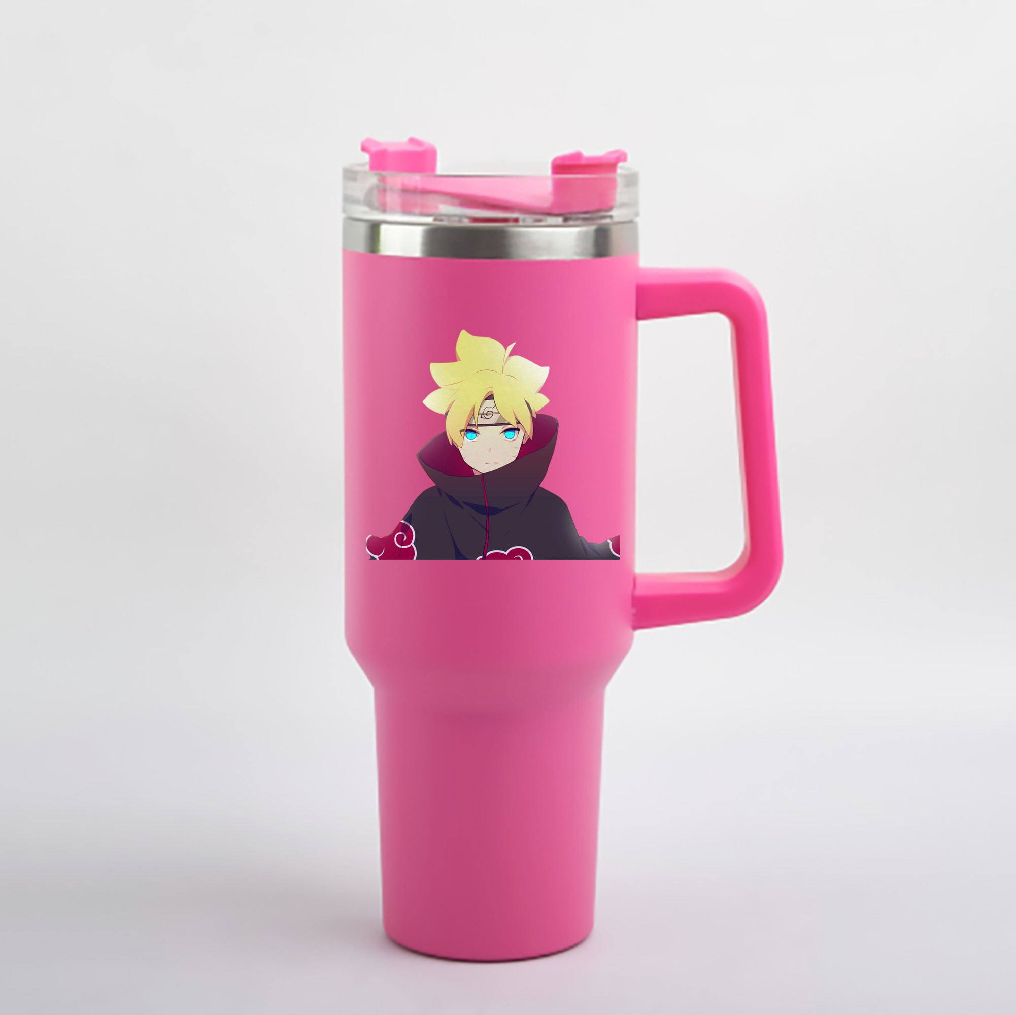 （画像用） NARUTO -ナルト- うずまき ボルト Uzumaki Boruto 1200mL車用タンブラー - クリスタルステッカー（プラスチックストロー付き）